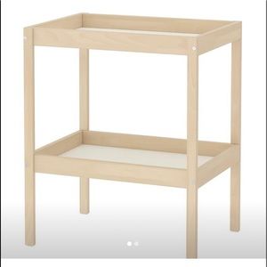 Gray baby changing station